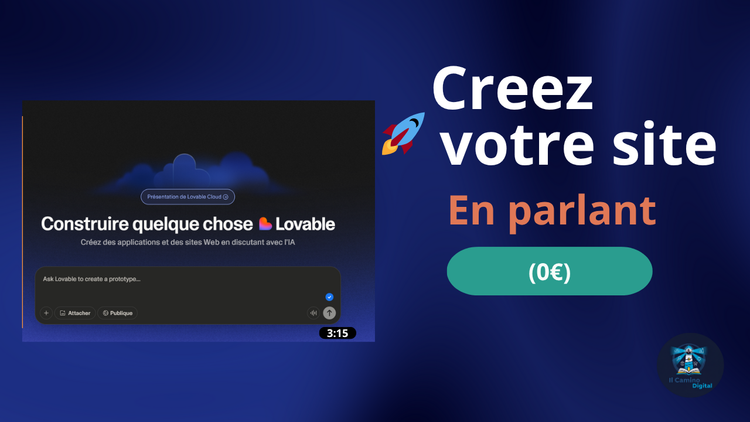 💻 Test du jour : créer un site web professionnel en 1 clic avec l’IA – Lovable